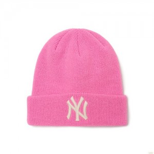 Bonnet MLB Basic Jelly New York Yankees Enfant Rose | 3418CJLMI