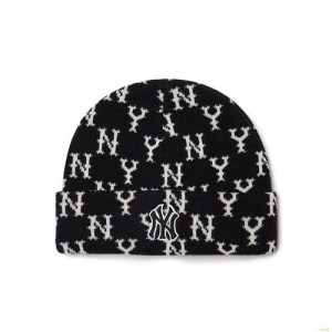 Bonnet MLB Basic Monogra Jq New York Yankees Enfant Noir | 0723EIOSV