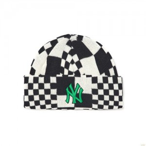 Bonnet MLB Checker Boar New York Yankees Accessoires Multicolore | 5270HOTMX