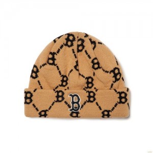 Bonnet MLB Dia Monogra Jq Boston Redsox Enfant Marron | 6319REQIL