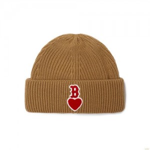 Bonnet MLB Heart Boston Redsox Accessoires Beige Foncé | 6289VHICE