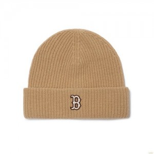 Bonnet MLB Laine Wappen Boston Redsox Accessoires Beige | 0263KQELR