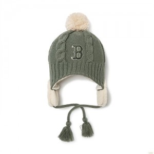 Bonnet MLB Megabear Trooper Boston Redsox Enfant Vert | 5109MVUSJ