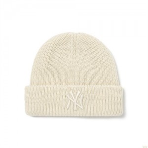 Bonnet MLB [Online Exclusive] Nejelly New York Yankees Accessoires Blanche | 1028JDWAZ