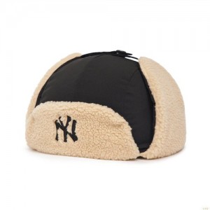 Casquettes MLB Basic Fur Color Combination Tropper New York Yankees Enfant Noir | 8329LGNPA