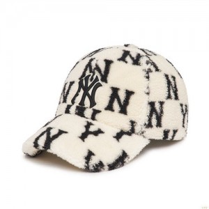 Casquettes MLB Classiche Monogra Fleece Unstructureball New York Yankees Accessoires Blanche | 3850MSLKV