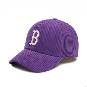 Casquettes MLB Corduroy Unstructureball Boston Redsox Accessoires Violette | 7310QMAJF