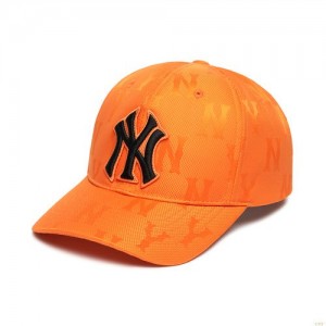 Casquettes MLB Monogra Nylon Ball New York Yankees Accessoires Orange | 0176IBPJC