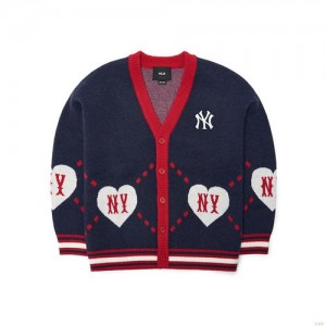 Chandails MLB Heart Cardigan New York Yankees Enfant Multicolore | 7620BPWEA