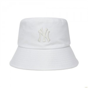 Chapeau Bucket MLB Basic New York Yankees Accessoires Blanche | 5862KSDMC