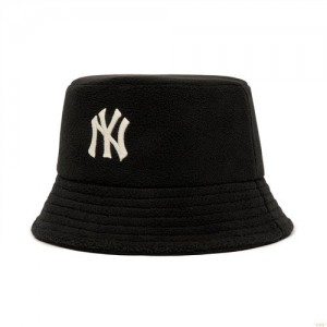 Chapeau Bucket MLB Basic Polar Fleece New York Yankees Enfant Noir | 9812IGQEZ