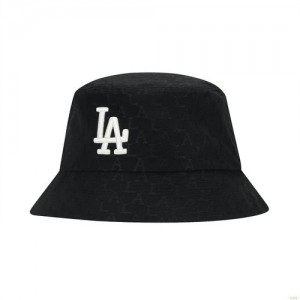 Chapeau Bucket MLB Calssic Monogra Jacquarbucket La Dodgers Accessoires Noir | 3076LKBPS