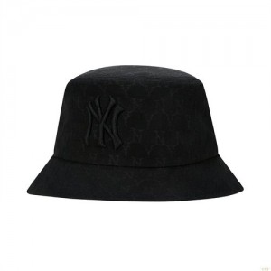 Chapeau Bucket MLB Calssic Monogra Jacquarbucket New York Yankees Accessoires Noir | 8429QIUDR