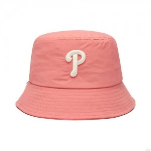 Chapeau Bucket MLB Classiche Nylon Philadelphia Phillies Accessoires Rose | 9361FOTJW