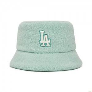 Chapeau Bucket MLB Fleece La Dodgers Accessoires Vert Clair | 1397UJTBN