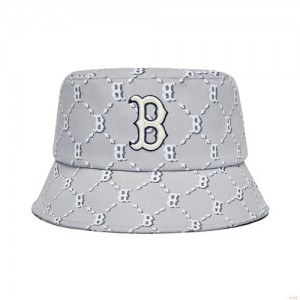 Chapeau Bucket MLB Monogra Boston Redsox Accessoires Grise | 3516RZDMO