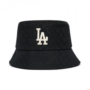 Chapeau Bucket MLB Monogra Classiche Jacquarbucket La Dodgers Accessoires Noir | 9512OXLQJ