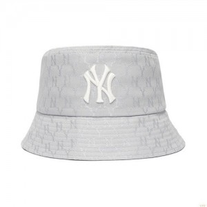 Chapeau Bucket MLB Monogra Classiche New York Yankees Accessoires Grise | 1407XJKYE