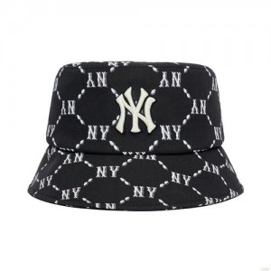 Chapeau Bucket MLB Monogra New York Yankees Accessoires Noir | 6541TACUR