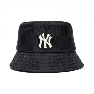 Chapeau Bucket MLB Monogra Nylon New York Yankees Accessoires Noir | 0853YHRVS