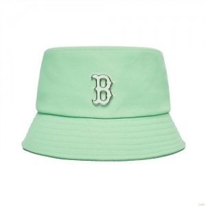 Chapeau Bucket MLB Nylon Basic Boston Redsox Accessoires Vert Clair | 9681AEJHB