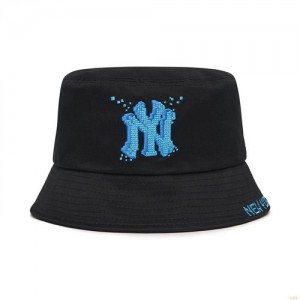 Chapeau Bucket MLB Play New York Yankees Accessoires Noir | 9537ETQAV