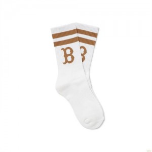 Chaussettes MLB Big Logo Stripe Boston Redsox Accessoires Multicolore | 7582NJMTK