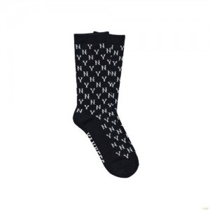 Chaussettes MLB Classiche Monogra New York Yankees Accessoires Noir | 9670QGLWE