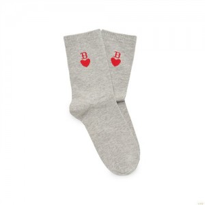 Chaussettes MLB Heart Mi Boston Redsox Accessoires Grise | 8432HVSOY