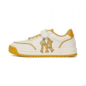 Chaussure Casual MLB Liner New York Yankees Enfant Blanche Jaune | 0347ISCJE