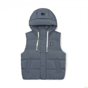 Gilet MLB Basic Down Boston Redsox Vetement Grise | 8752XBAFI