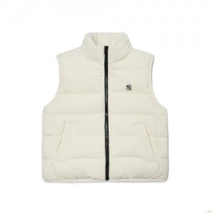 Gilet MLB Basic Fleece Reversible Down New York Yankees Vetement Blanche | 5072IBYCQ