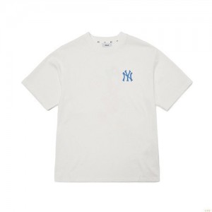 Manches Longues MLB Disney Backprint Overfit New York Yankees Vetement Blanche | 6159ZWIVC