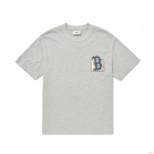 Manches Longues MLB Like Cartoon Overfit Boston Redsox Vetement Grise | 1829FHGXY