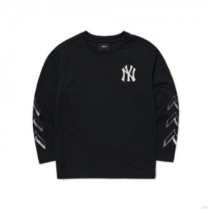 Manches Longues MLB Seamball New York Yankees Enfant Noir | 6125LOPEC