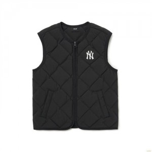 Manteaux MLB Basic Light Weight Down New York Yankees Enfant Noir | 5260ZQGRN