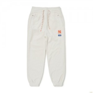 Pantalon De Survetement MLB Athleisure Polar Fleece New York Yankees Vetement Blanche | 6895ZADGQ