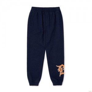 Pantalon De Survetement MLB Basic Big Logo Brusheloose Fit Detroit Tigers Vetement Noir | 7421DMAYG