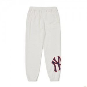 Pantalon De Survetement MLB Basic Big Logo Brusheloose Fit New York Yankees Vetement Blanche | 3607CZVHP