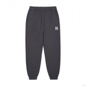 Pantalon De Survetement MLB Basic Small Logo Brushe New York Yankees Vetement Grise Foncé | 9087BZEAF