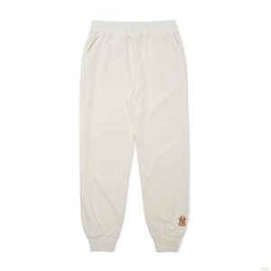 Pantalon De Survetement MLB Basic Small Logo Velvet New York Yankees Vetement Blanche | 8342NIVMG