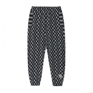 Pantalon De Survetement MLB Classiche Monogra Allover New York Yankees Vetement Noir | 1562NJPGZ