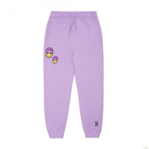 Pantalon De Survetement MLB Smile Multwappen Boston Redsox Vetement Violette | 4903POMIR