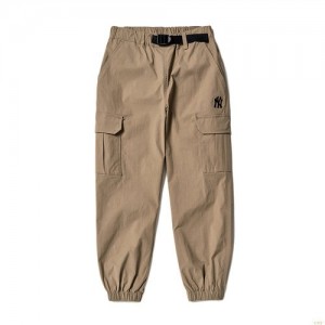 Pantalon MLB Belt Cargo Jogger New York Yankees Enfant Beige | 7125BMWRD