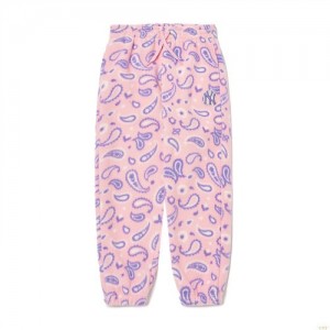 Pantalon MLB Paisley Polar Fleece Course New York Yankees Enfant Rose | 3095ZSCJV