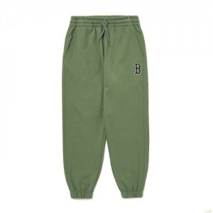 Pantalons Décontractés MLB Basic Logo Boston Redsox Enfant Vert Olive | 6730VQZHD