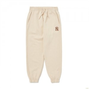 Pantalons Décontractés MLB Basic Logo New York Yankees Enfant Blanche | 9316HVTFS