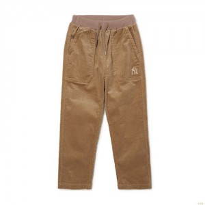 Pantalons Décontractés MLB Corduroy Woven New York Yankees Enfant Marron | 2948EIKPQ