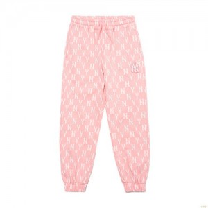 Pantalons Décontractés MLB Monogra All Over New York Yankees Enfant Rose | 4520XLZKA