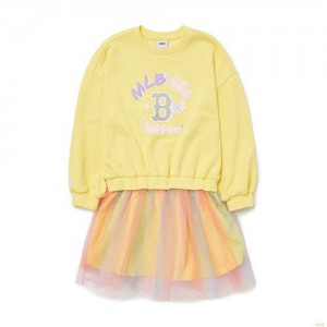 Peignoir MLB Like Shining Rainbodres Boston Redsox Enfant Jaune | 0154KJOUW